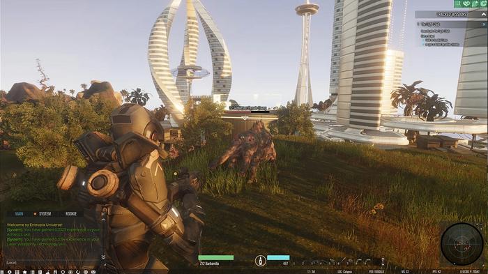 Image of an advanced city in Entropia Universe.
