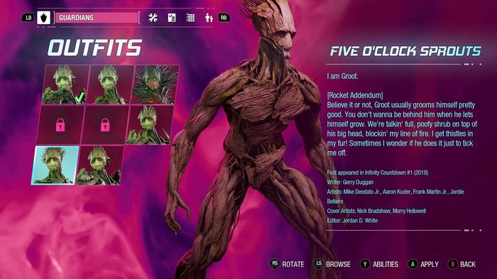 Guardians of the Galaxy Five O'Clock Sprouts Outfit