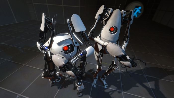 Two co-op players in Portal 2