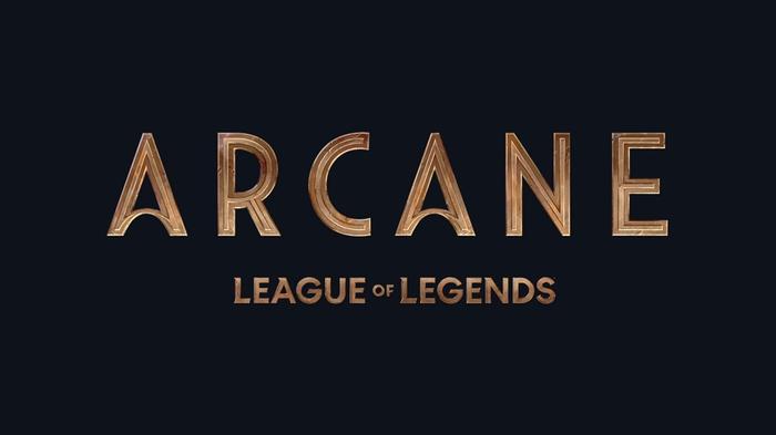This image depicts the official logo of League of Legends Arcane