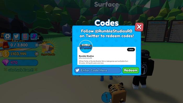 How to redeem codes in Mining Simulator 2.