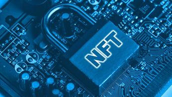 NFT padlock on computer