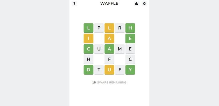 The starting position in Waffle
