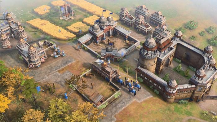 A Mongols village in Age of Empires 4.
