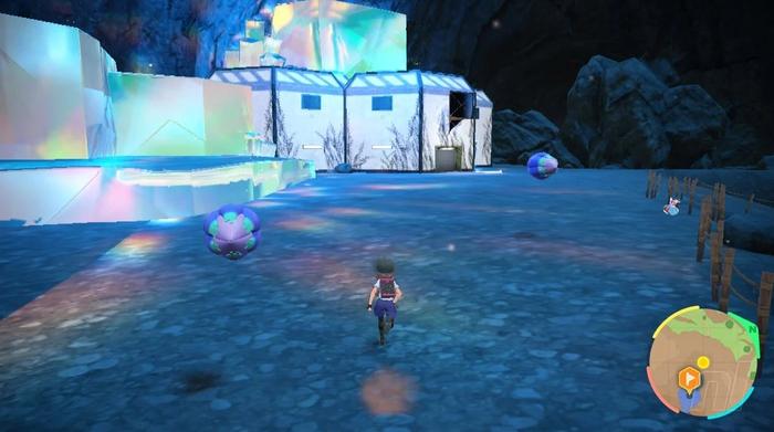 The player is running towards an underground compound.
