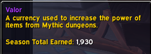 Screenshot of an undocumented change with patch 9.1.5 which has conquest and valor point no longer having a cap in World of Warcraft Shadowlands.