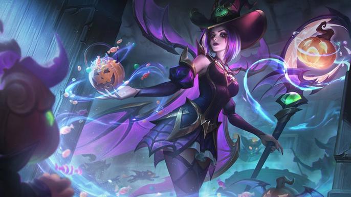 Splash art for Bewitching LeBlanc in League of Legends