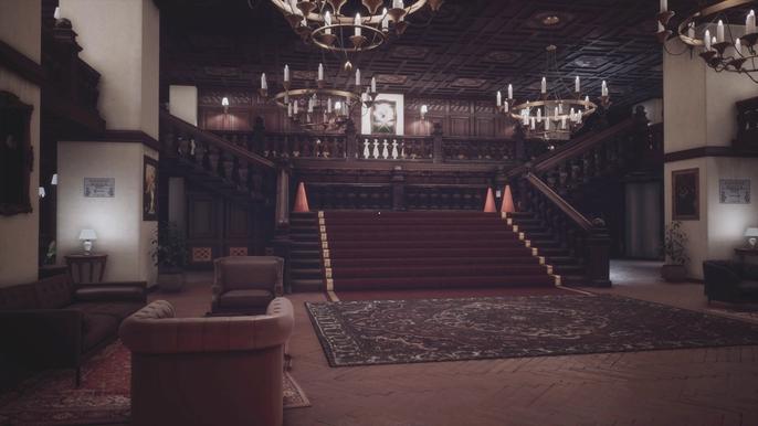 Image of the hotel's main hall in Fobia: St. Dinfna Hotel.