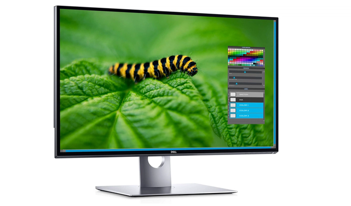 best 8k monitor Dell, product image of a silver and black monitor with stand