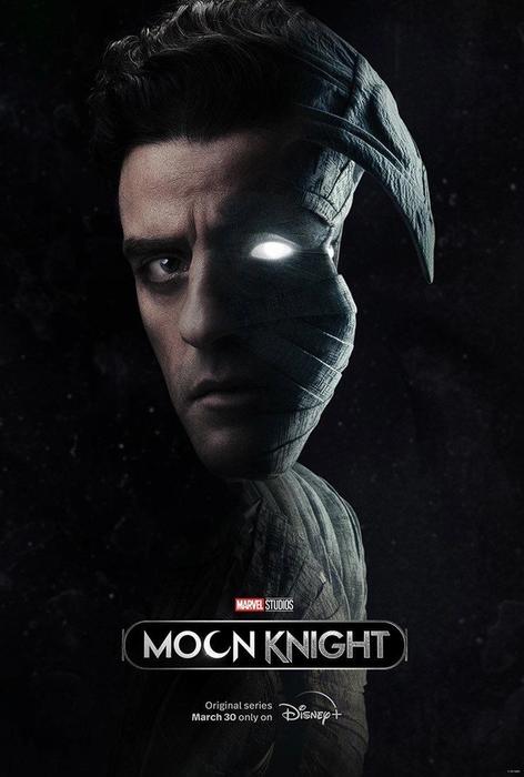 New Moon Knight poster showcasing Oscar Isaac and Knight.