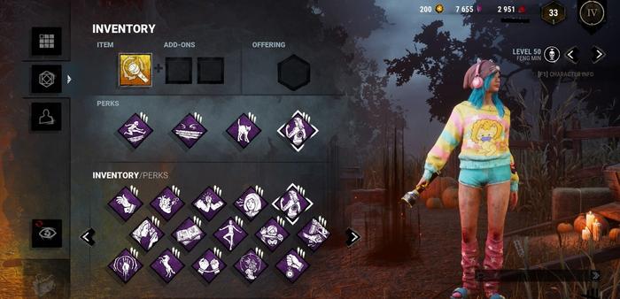 A survivor loadout in Dead by Daylight for avoiding and escaping chases quickly.