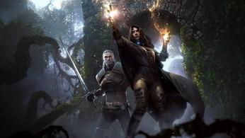 Geralt and Yennefer in The Witcher 3: Wild Hunt artwork.