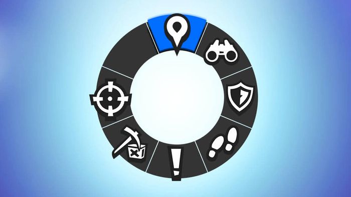 Image of the callout wheel in Fortnite.