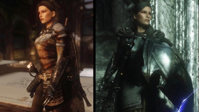 An image of Lydia in Skyrim.