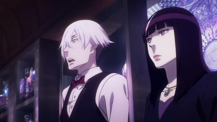 Decim and Unnamed Woman, the main characters of Death Parade
