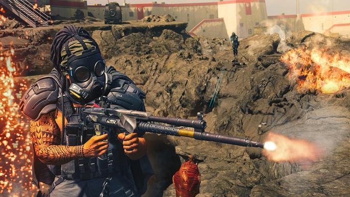 Image showing Warzone player firing gun