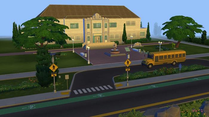 The Sims 4 High School Years building - Copperdale High