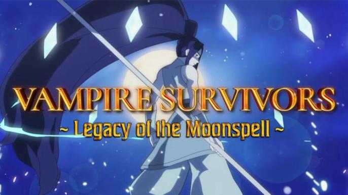 Vampire Survivors Legacy of the Moonspell logo.