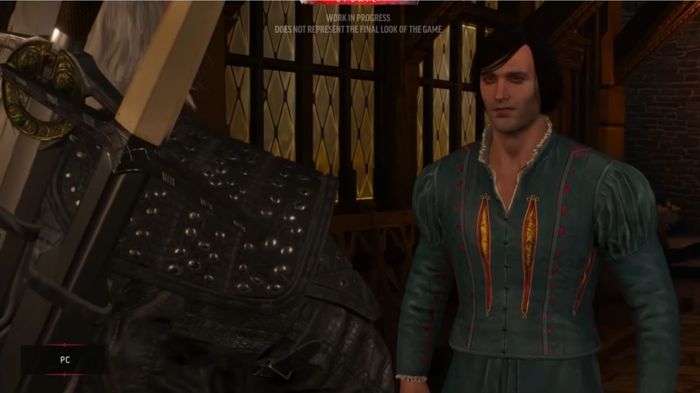 Alternate Dandelion appearance in The Witcher 3.