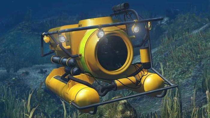 A promo screenshot of GTA Online's submersible.
