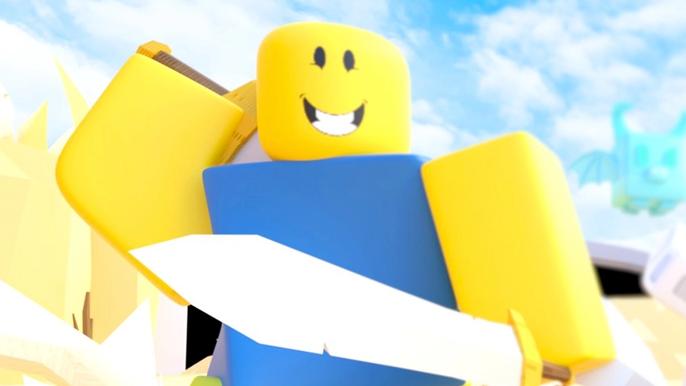 Image of a smiling yellow Roblox character in Adventure Simulator.