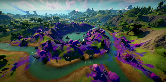 Fortnite Season 7 Crater at the center of the map