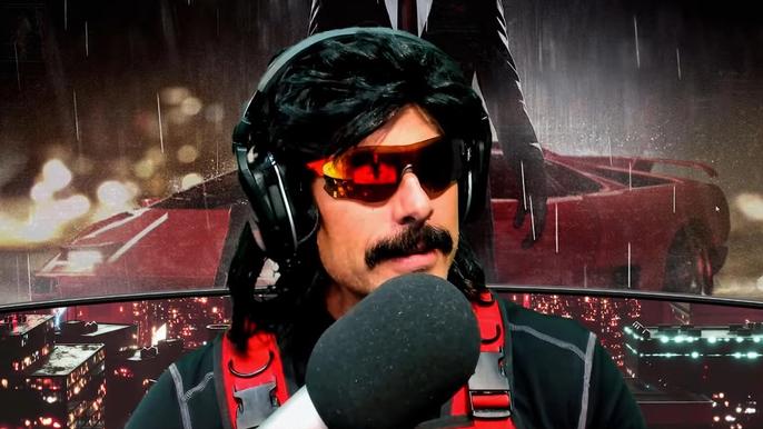 Image showing Dr Disrespect on red and black city background