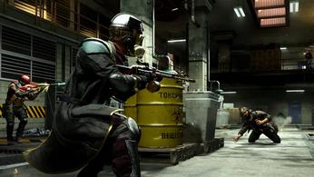 Image showing Warzone players fighting near barrels