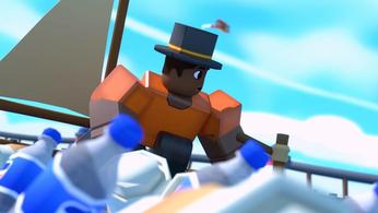 Screenshot from the animated Sea Cleaning Simulator trailer.