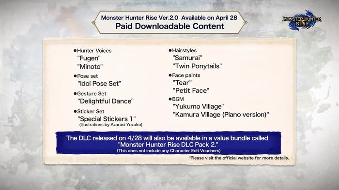 Monster Hunter Rise Paid DLC