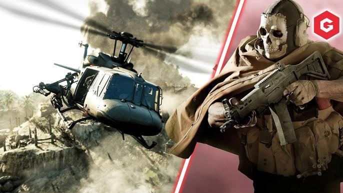 Image showing Warzone helicopter and Ghost holding gun