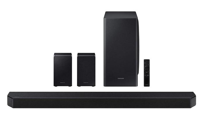 Best soundbar for gaming Samsung 3 speakers, one remote and one long soundbar 