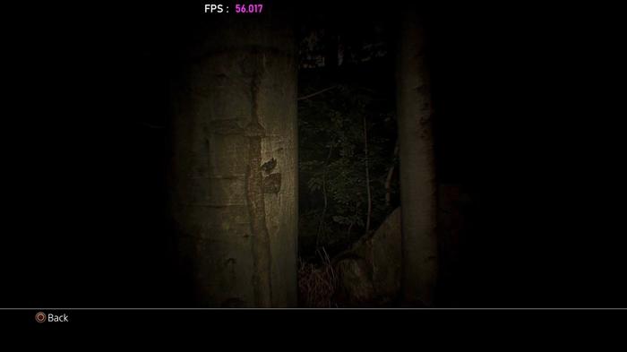 Leaked screenshot from upcoming videogame Abandoned showing a dark area lit by flashlight.