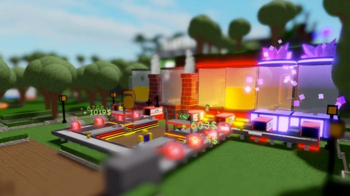 Image of a Roblox factory in Blending Simulator 2.
