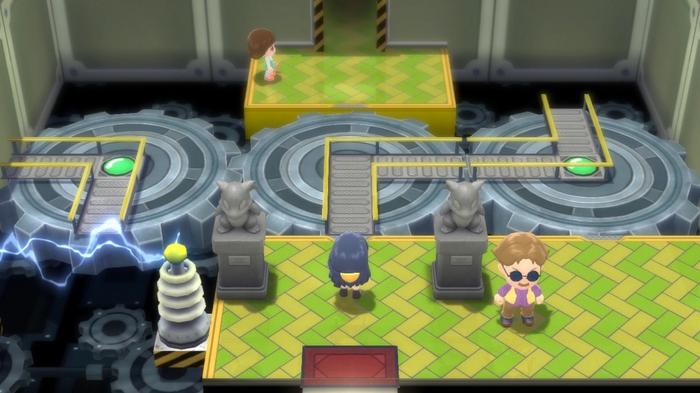 A Pokémon Trainer in the Sunyshore City Gym of Pokémon Brilliant Diamond and Shining Pearl, lead by Volkner.