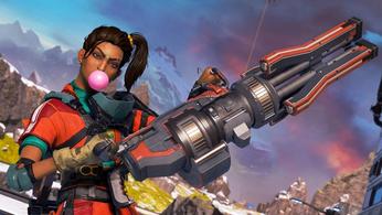Image of Apex Legends character holding a rifle