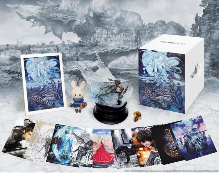 The image shows the Collector's Box contents, which includes a Special Art Box, Paladin Figure, Art Collection, Frame Set, Azem Pin, and Loporrit Mini Plush.