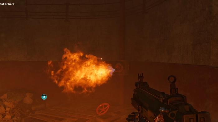 Far Cry 6's Dead Drop Operation: Corridors of burst pipes and fire will be all over the bunker that you must avoid as you make your escape.