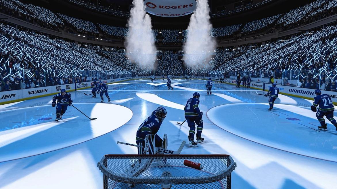 Image of the goal in NHL 2K23.