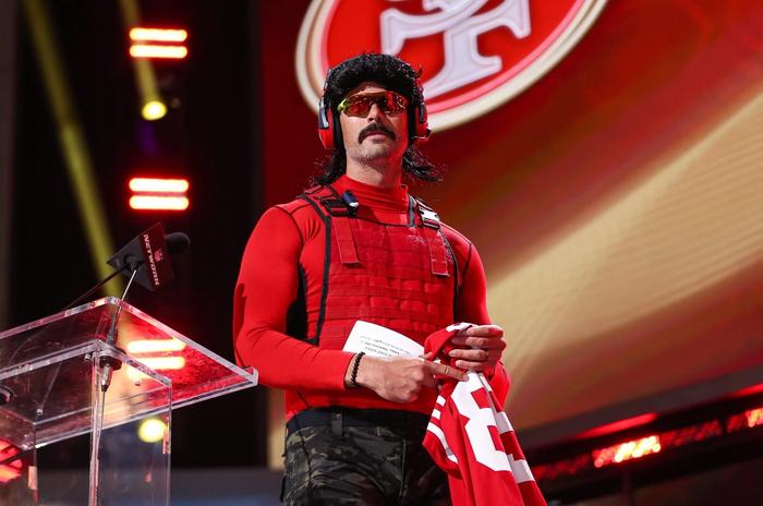 An image of Dr Disrespect at the NFL Draft.