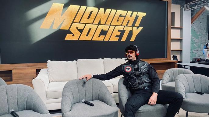 A photo of Dr Disrespect at the Midnight Society event.