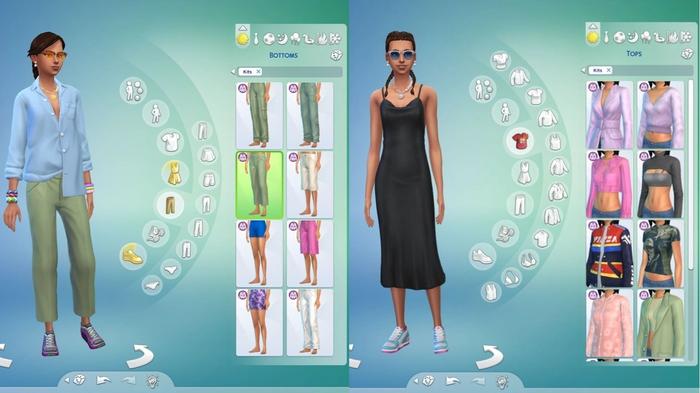 Create A Sim section featuring the Moonlight Chic items