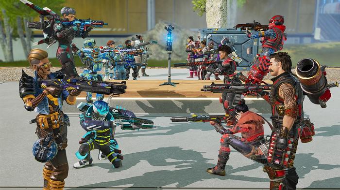 An image of some players facing off in Apex Legends.