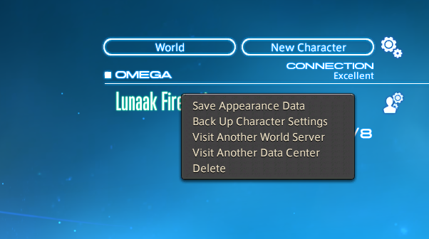 Using the FFXIV data center travel feature.