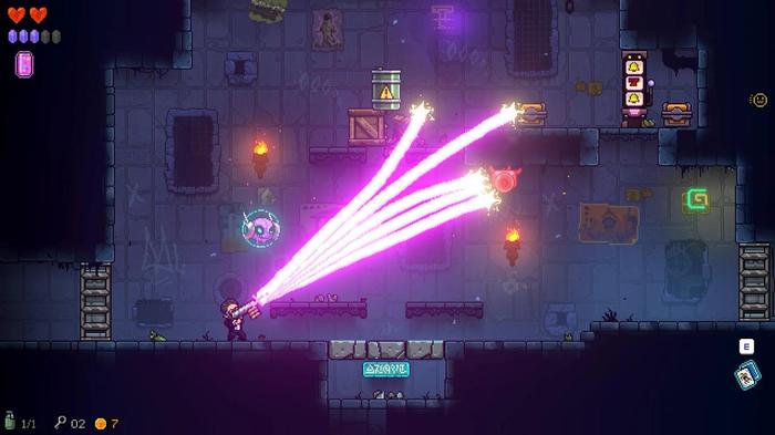 The game's dim environments bring out the colour in weapons and items