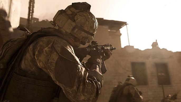 Image showing Modern Warfare player aiming down sights
