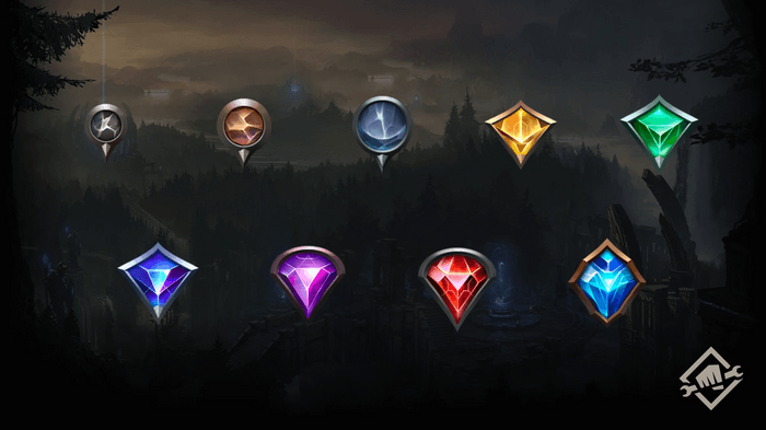 This image depicts the New Progression Crystals for Pre-Season 2022 in League of Legends.