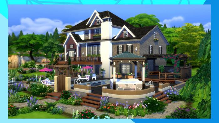 A beautiful white building in Sims 4.