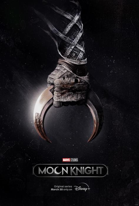 Moon Knight holds a weapon in show's poster.