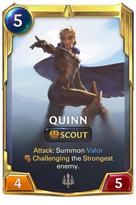 Quinn's levelled up card